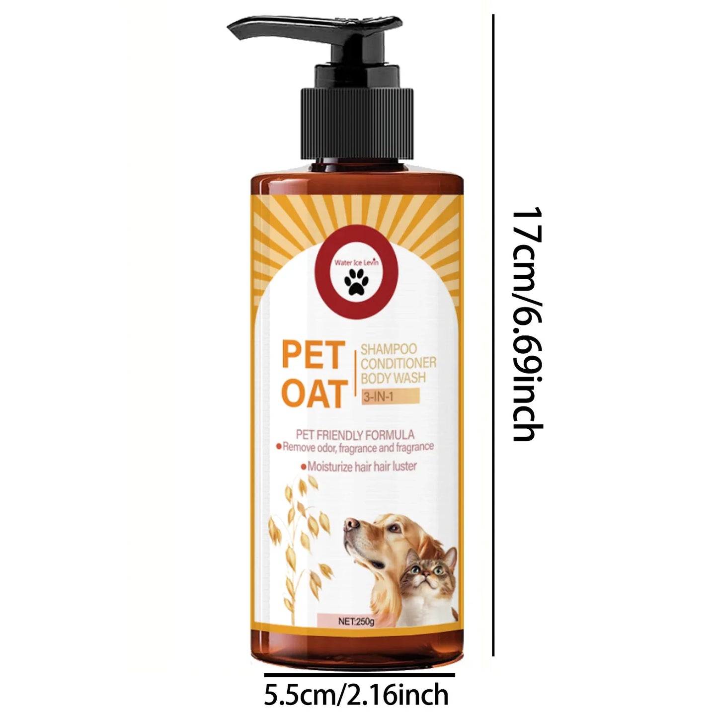 Pet Shampoo for Dogs & Cats – Odor Removal & Soft Coat