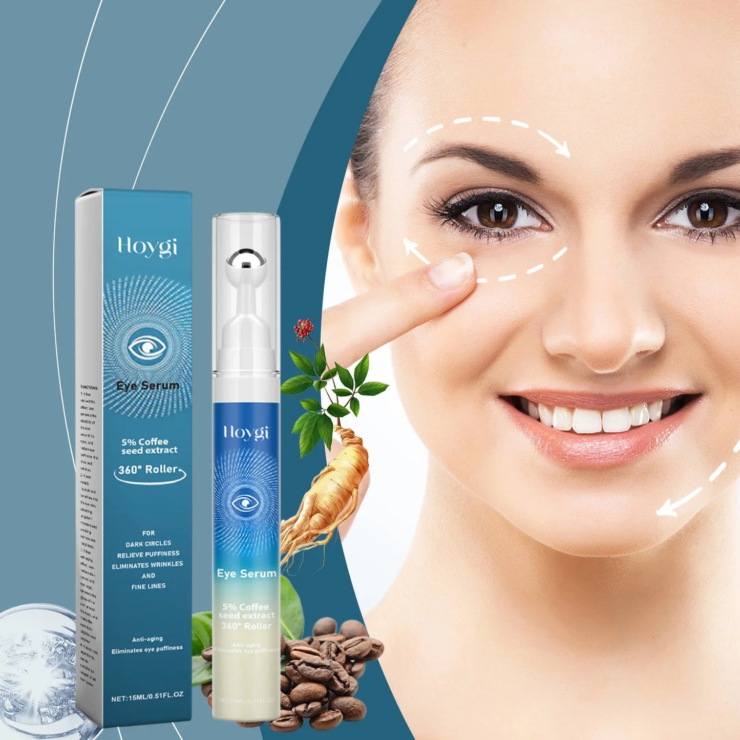 Hoygi Eye Serum – Dark Circles, Puffiness & Bags | Men & Women