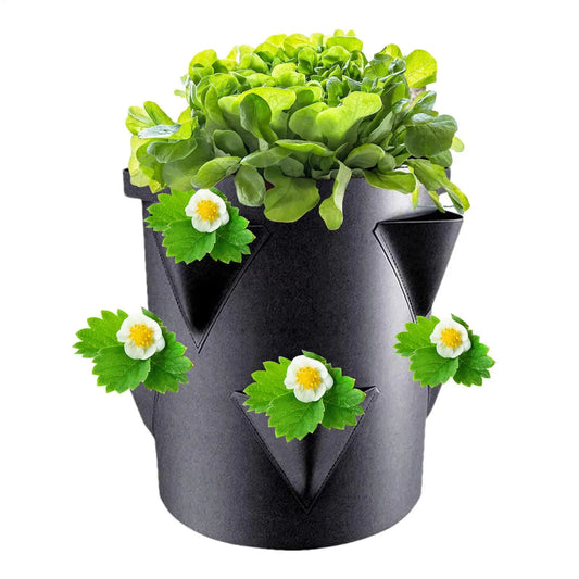 7 Gallon Strawberry Grow Bag with 6 Side Pockets | Planting Pot Fabric Grow Bag Peaceful Pleasures Health and Wellness