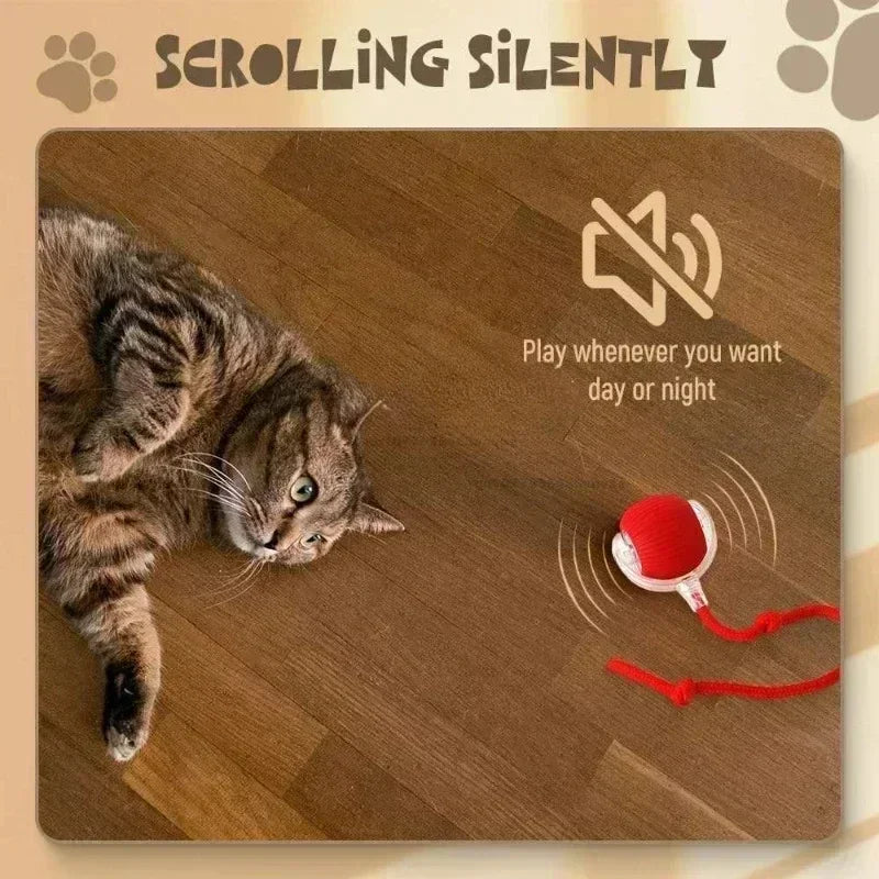 Automatic Rolling Interactive Cat Ball Toy – Rechargeable