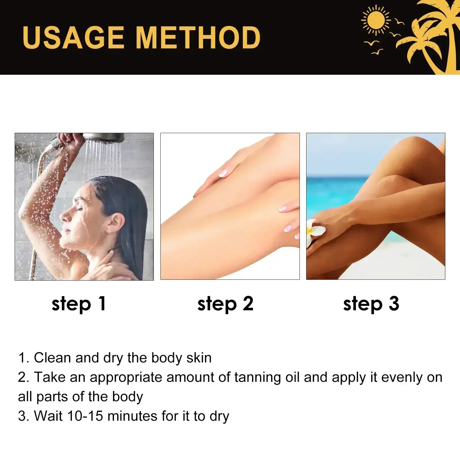 Natural Self Tanning Oil – Body Bronzer & Tanning Booster 50ml Peaceful Pleasures Health and Wellness