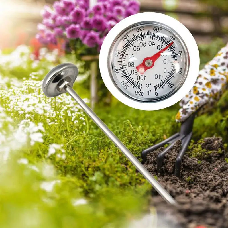 Soil & Compost Thermometer 127mm Stainless Steel Dial Gauge