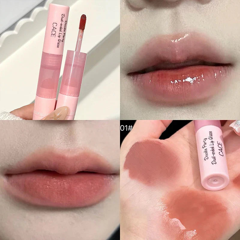 CACE Double-Ended Matte Velvet Lip Glaze & Tint Lipstick