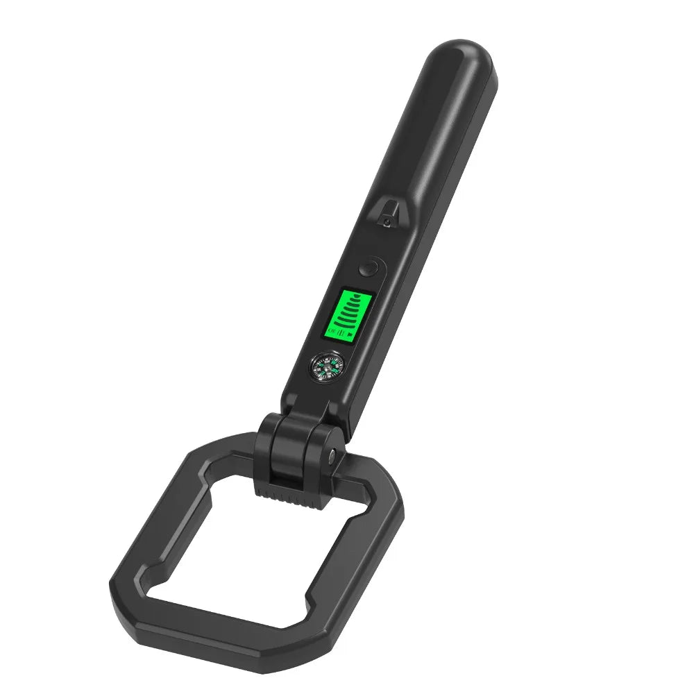Foldable Metal Detector with LCD Display Vibration Alert High Sensitivity for Treasure Hunting Gold Finding Metal Detect Tools Peaceful Pleasures Health and Wellness Black Without Batter
