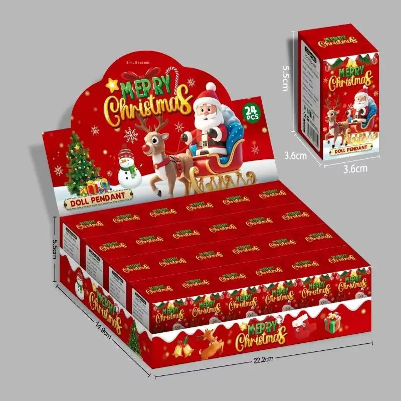 24-Piece Christmas Keychain Gift Box Set | Party Favors