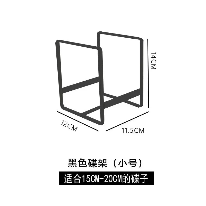 Iron Dish Drain Rack – Japanese Style Countertop Plate Holder