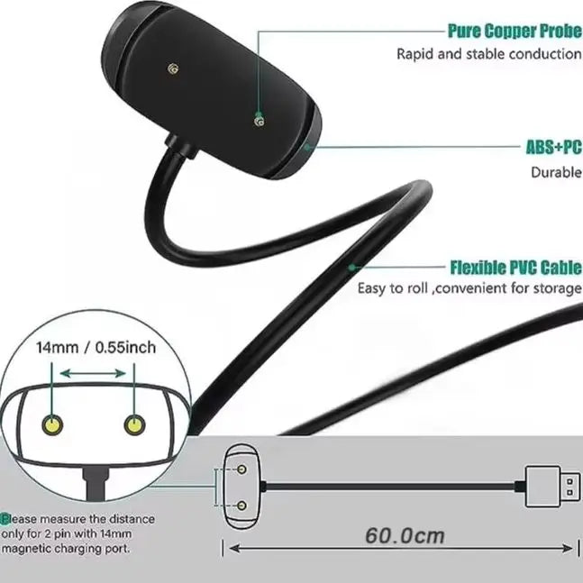 USB Charger Cable for Amazfit GTR 2, GTS 2, Bip 3, T-Rex Pro Peaceful Pleasures Health and Wellness