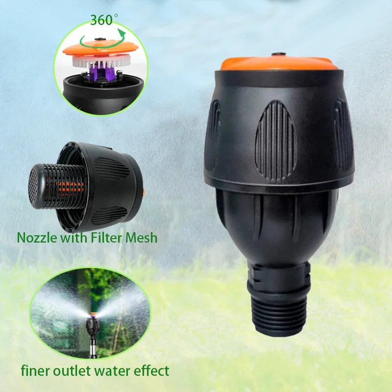 360 Rotary Irrigation Sprinkler Head with Tripod Telescopic Support Automatic Rotating Sprayer Garden Lawn Watering Sprinkler Peaceful Pleasures Health and Wellness