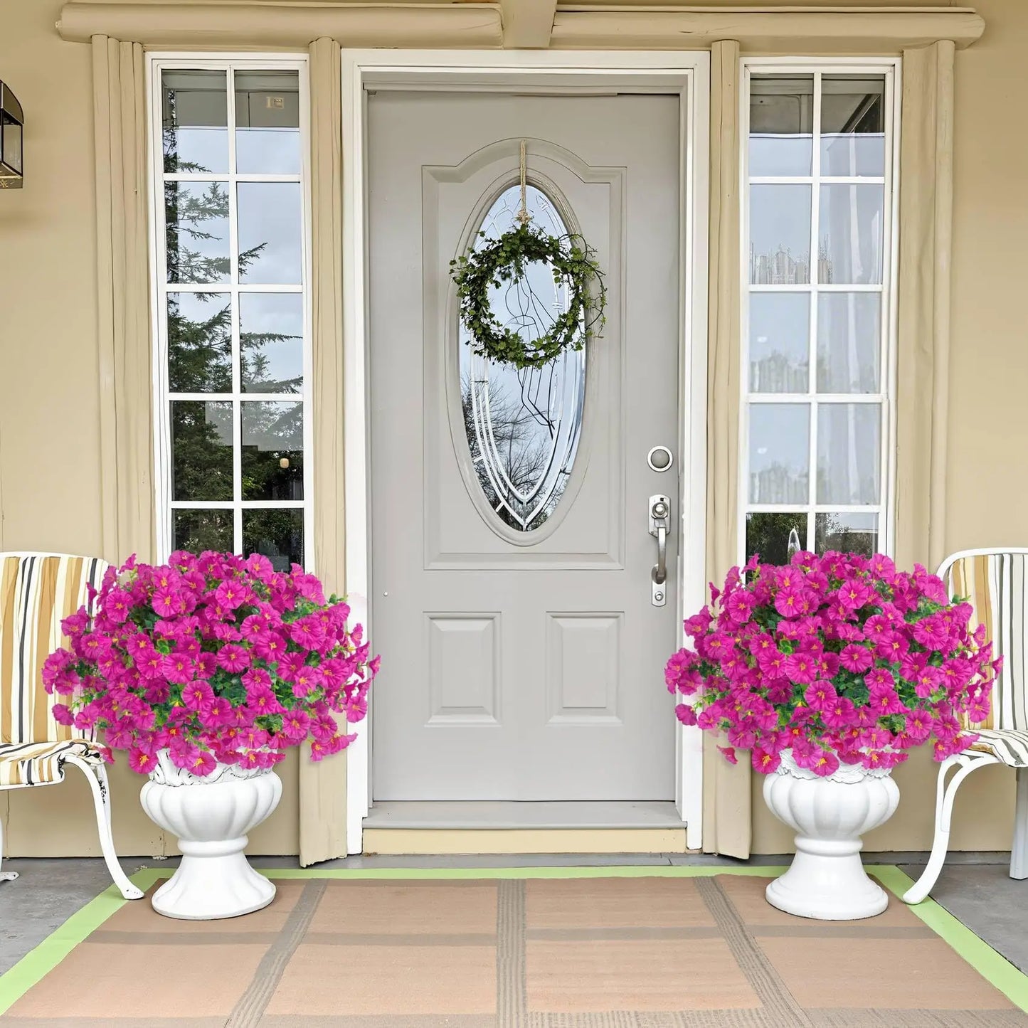UV Resistant Artificial Silk Flowers for Outdoor Garden & Decor