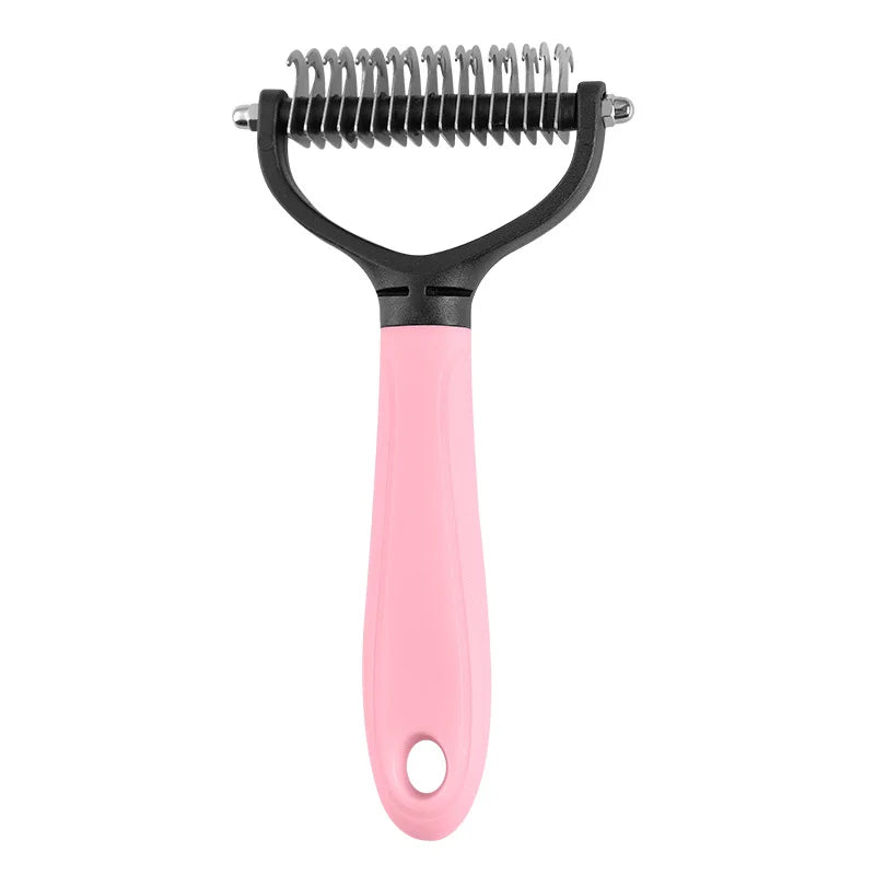 2-Sided Pet Dematting Comb | Undercoat Rake for Cats & Dogs