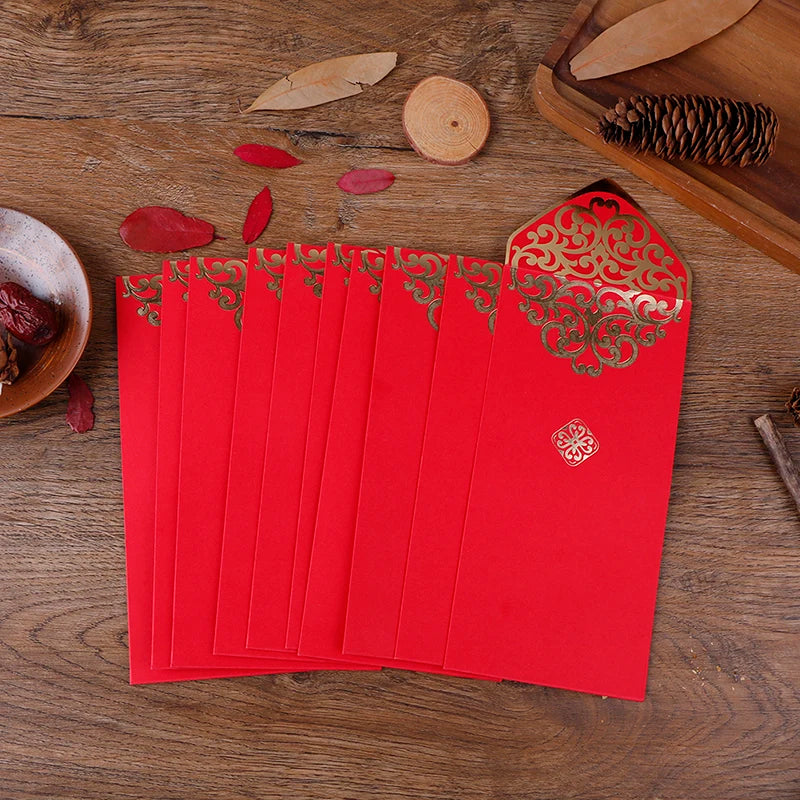 Chinese Red Envelopes 10pcs | Lucky Money Hongbao Gift Packets