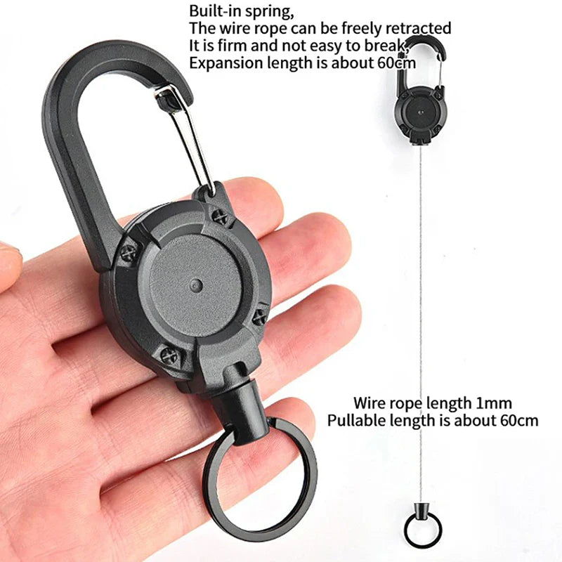 Retractable Metal Keychain Badge Reel & ID Card Holder