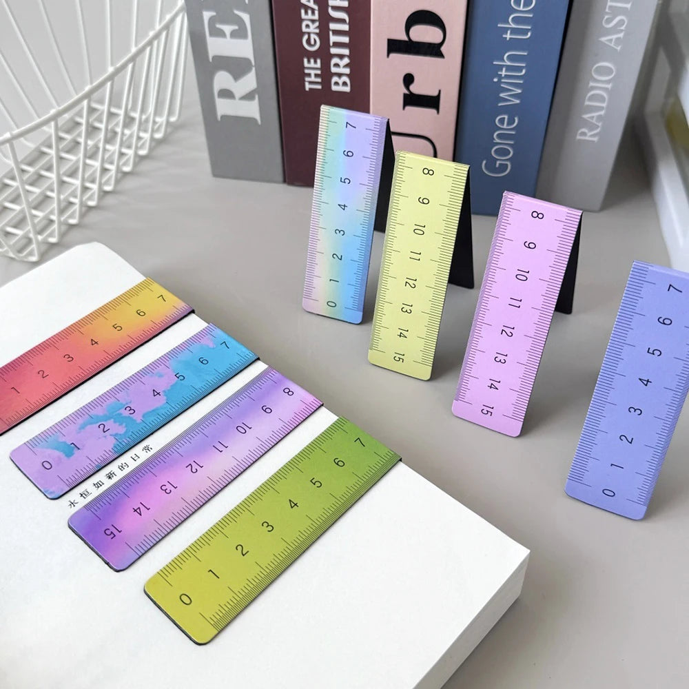 Bview Art Foldable Ruler Magnetic Bookmark Creative Page Holder