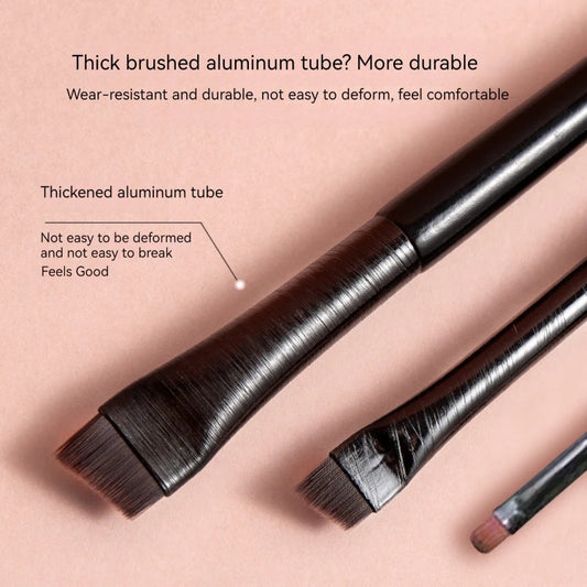 3-Piece Soft Eyeliner, Eyebrow & Contour Makeup Brush Set Makeup Brush Set Peaceful Pleasures Health and Wellness