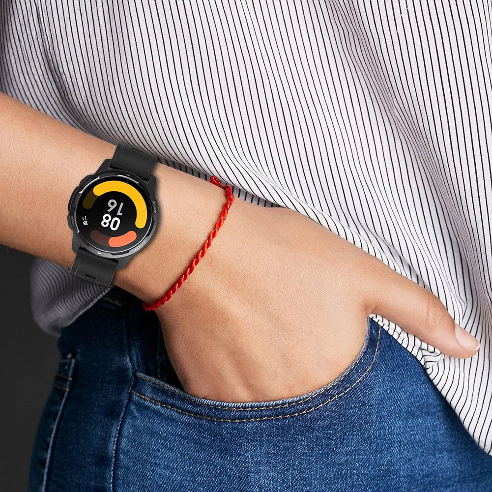 Silicone Watch Band for Xiaomi MI Watch S1 Active & Watch Color Peaceful Pleasures Health and Wellness