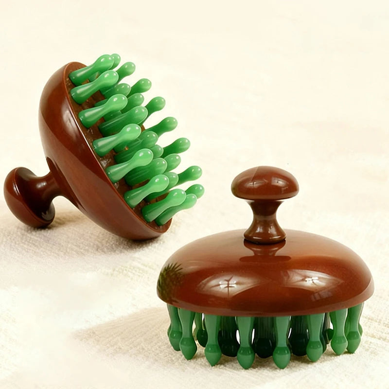 28 Nails Head Massage Comb Circular Tooth Massage Comb Blood Circulation Multifunctional Whole Body Meridian Comb Massage Tools Peaceful Pleasures Health and Wellness