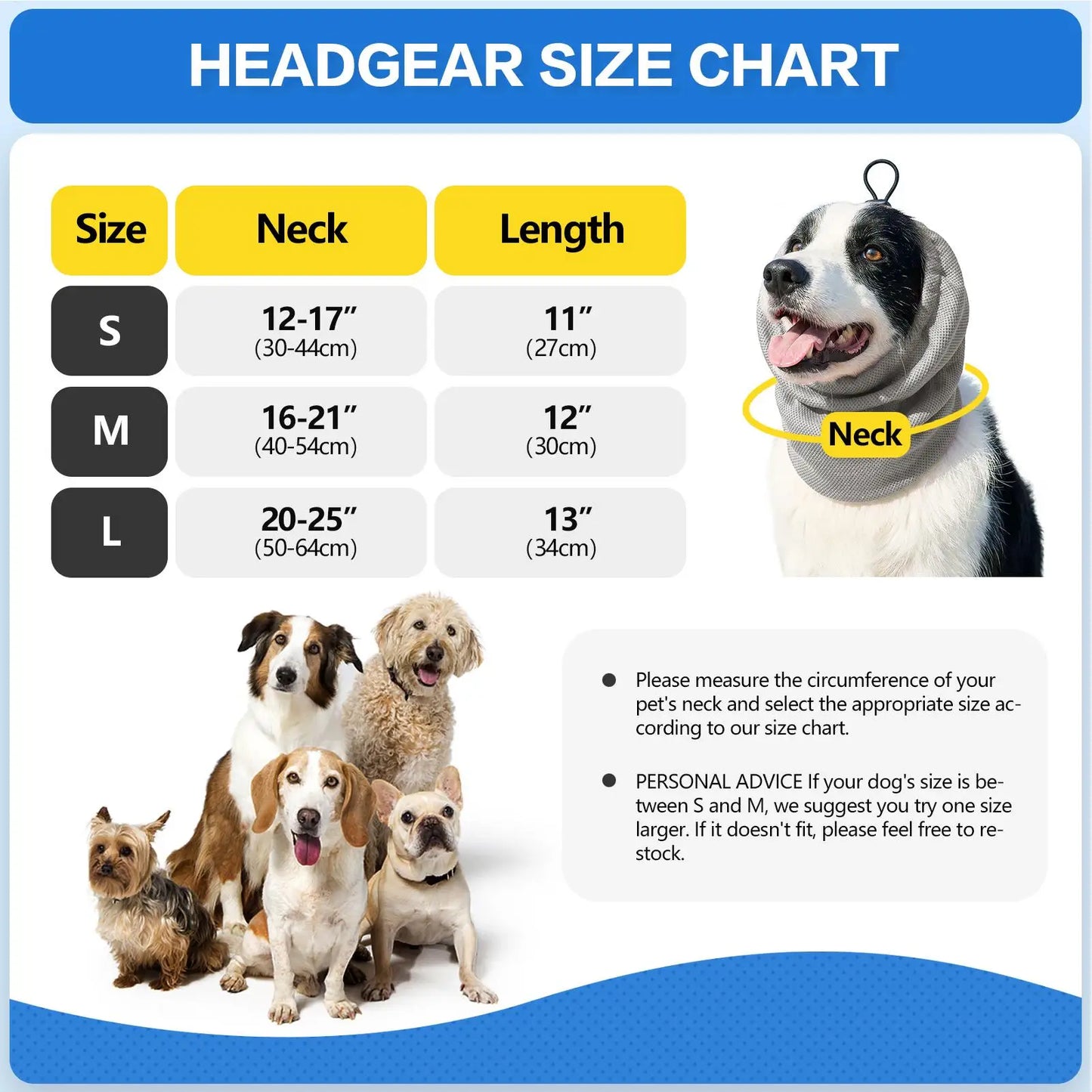 Dog Ear Cover Adjustable Elastic Comfortable Headwear Flexible Head Wrap Dog Snood For Pet Puppy Small Medium Large Breed Indoor Peaceful Pleasures Health and Wellness