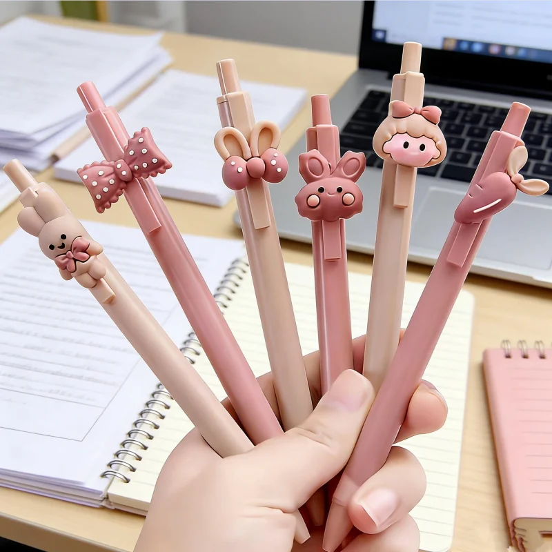 12-Pack Cute Ballpoint Pens | Bunny & Bow Designs, Black Ink