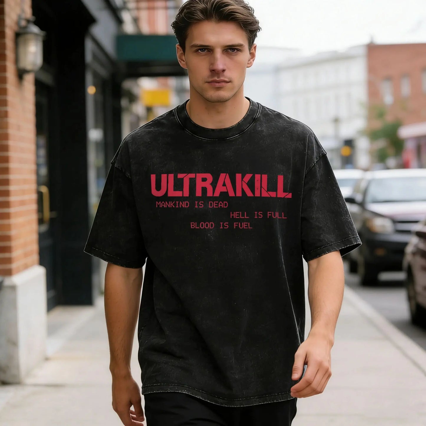 Ultrakill T Shirt Hippie T Shirts Short Sleeves Y2K Retro Tops Beach Cotton O-Neck Oversize Top Tees Peaceful Pleasures Health and Wellness 4 XXL