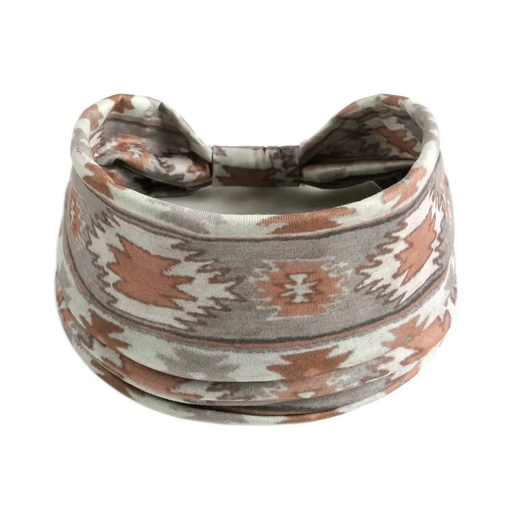Boho Knot Wide Turban Headband – Elastic Hair Wrap for Women