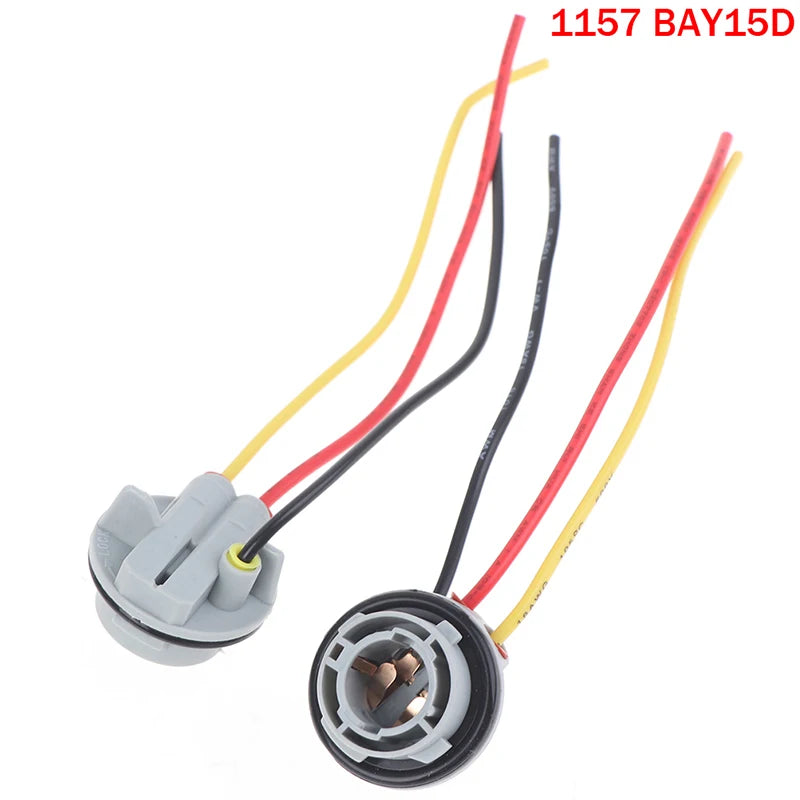 2-Pack 1156 1157 BAY15D Bulb Socket Adapter for Brake Lights