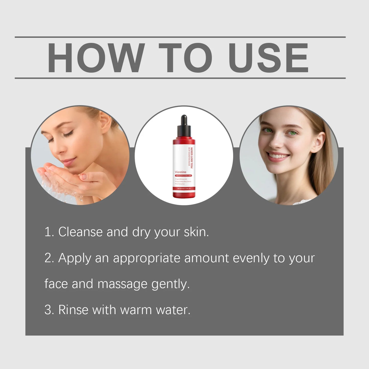 Rice Exfoliating Serum Moisturizing Brightening Cleansing Pores Dead Skin Remover Oil Control Smoothing Facial Peeling Essence Peaceful Pleasures Health and Wellness