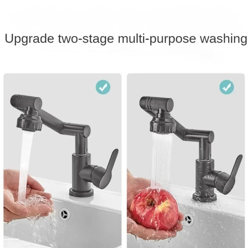 Mechanical Arm Universal Basin Faucet – Hot & Cold Tap