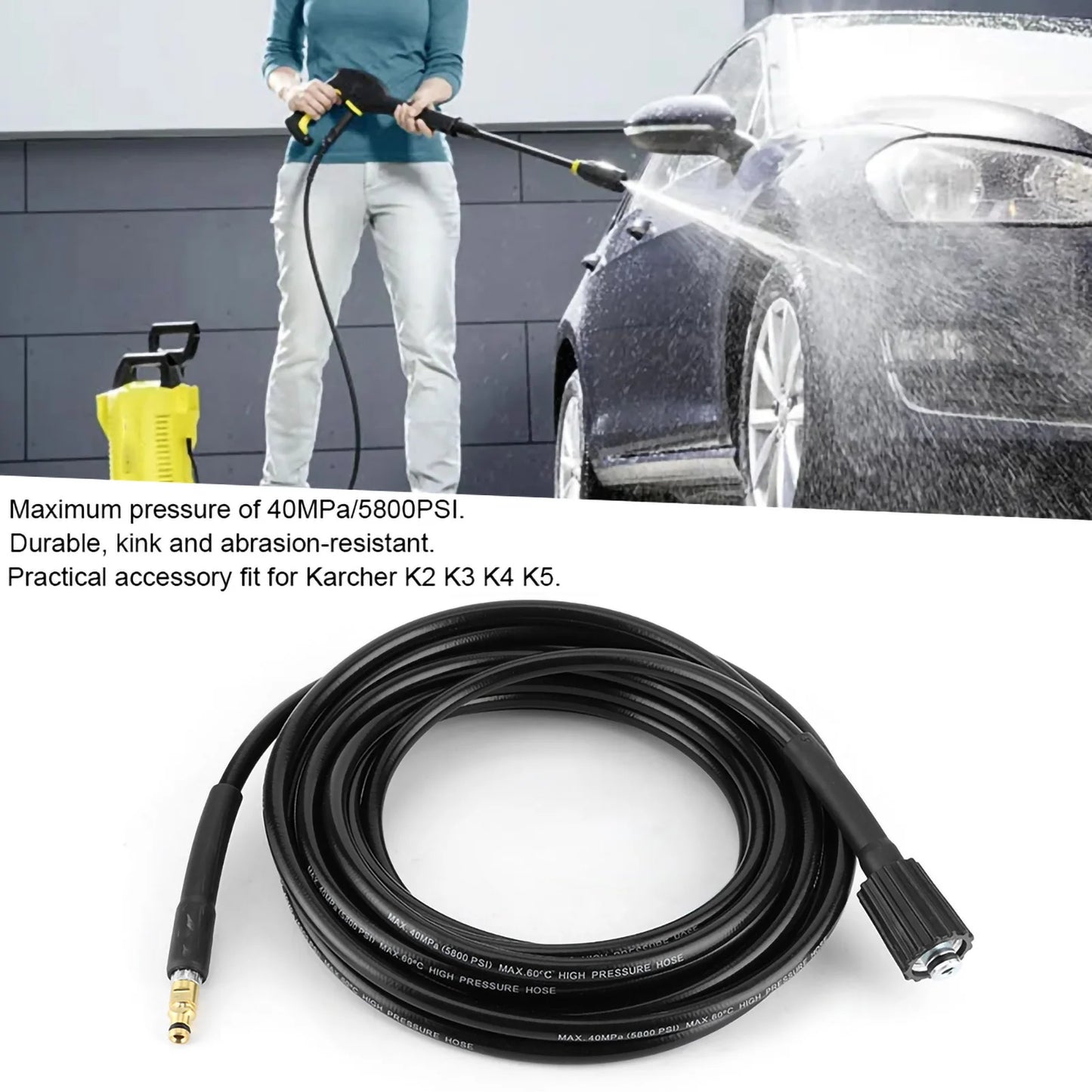 40MPa 5800PSI Pressure Washer Hose for Karcher K2 K3 K4 K5