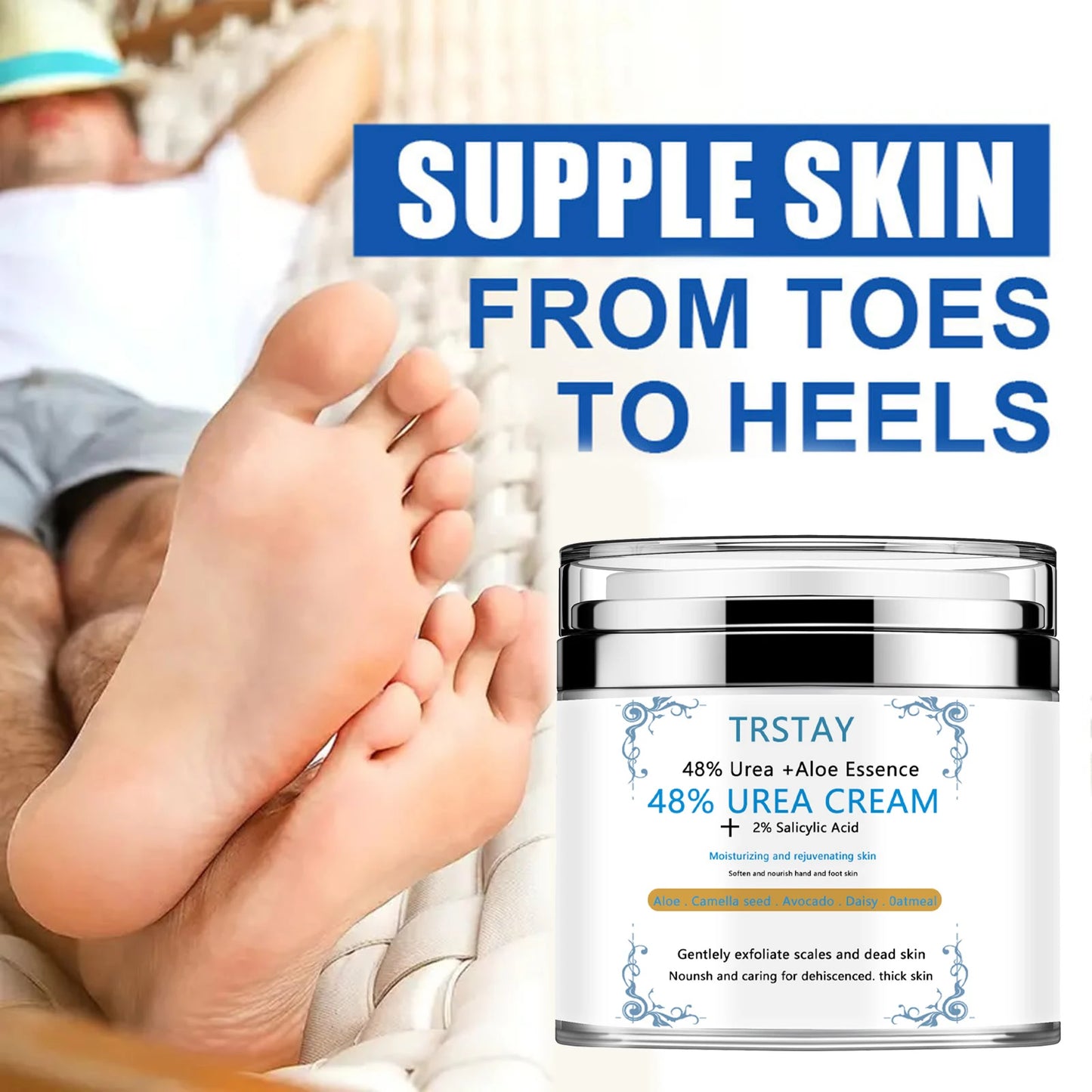 Urea Cream 45% Plus 2% Salicylic Acid, Callus Remover Foot Moisturizer Hand Foot Cream For Dry Cracked Feet from Toes to Heels E Peaceful Pleasures Health and Wellness