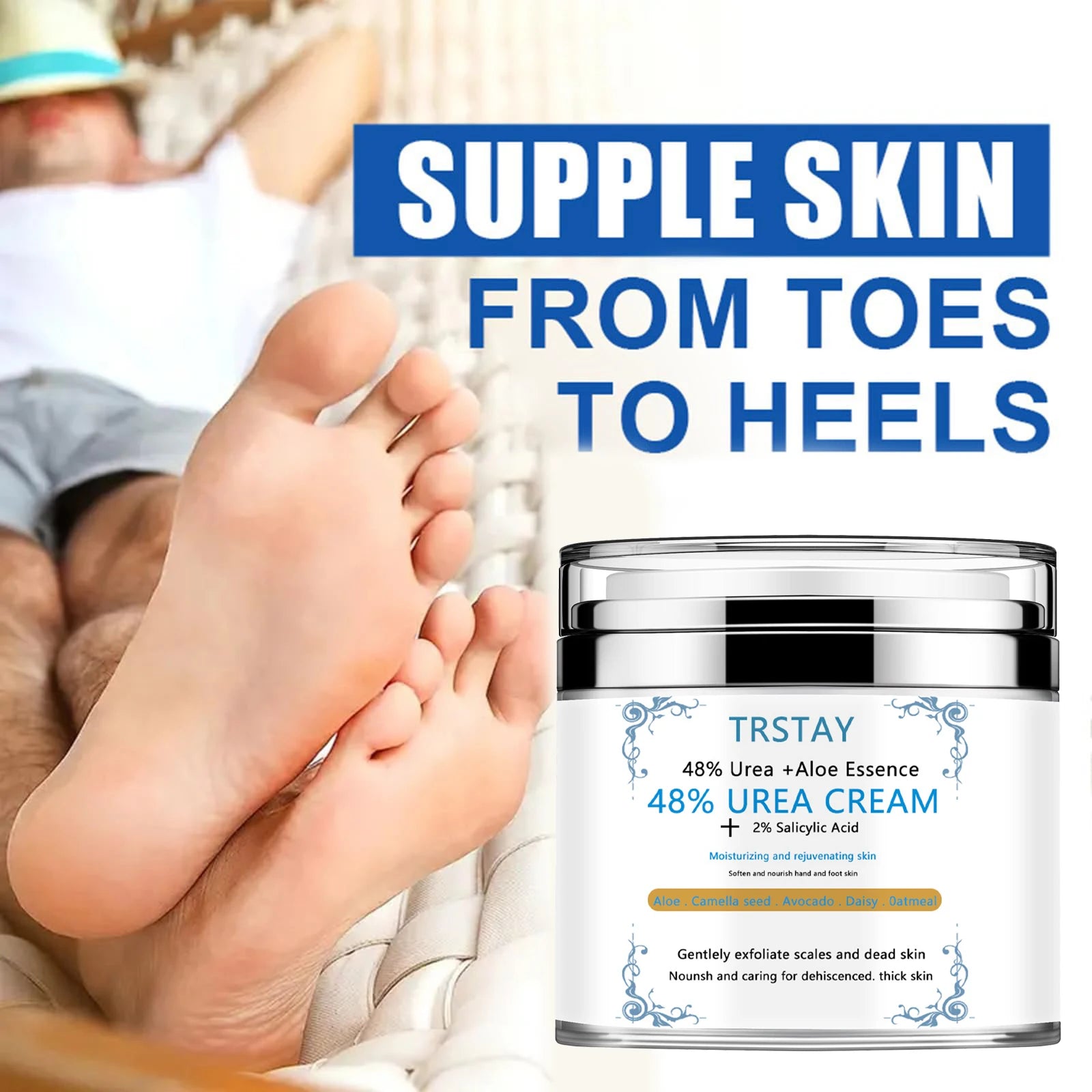 Urea Cream 45% Plus 2% Salicylic Acid, Callus Remover Foot Moisturizer Hand Foot Cream For Dry Cracked Feet from Toes to Heels E Peaceful Pleasures Health and Wellness