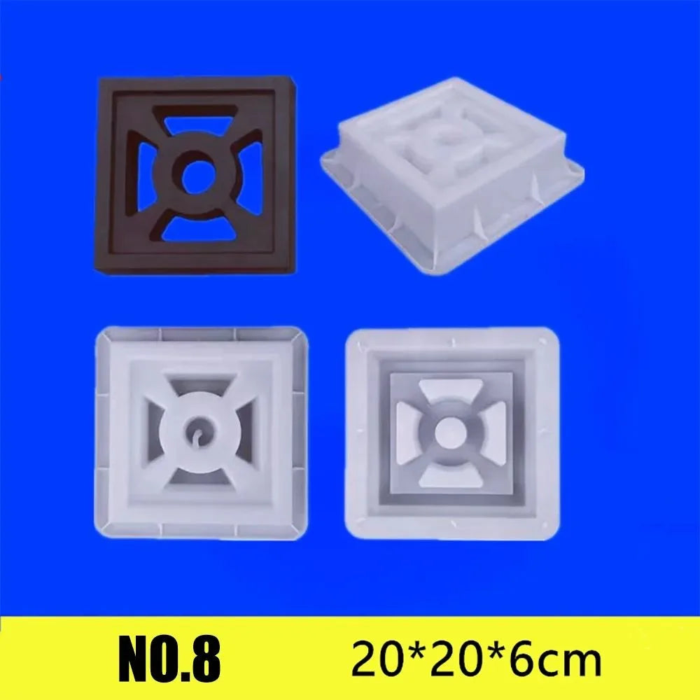 Plastic Square Brick Mold 20x20cm | 3D Antique Cement Garden