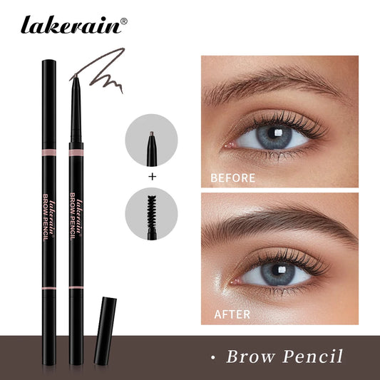 3Colors Double-headed Eyebrow Pencil Automatic Rotation Ultra-fine Eyebrow Pencil Waterproof Makeup Free Eye Cosmetics For Women Peaceful Pleasures Health and Wellness