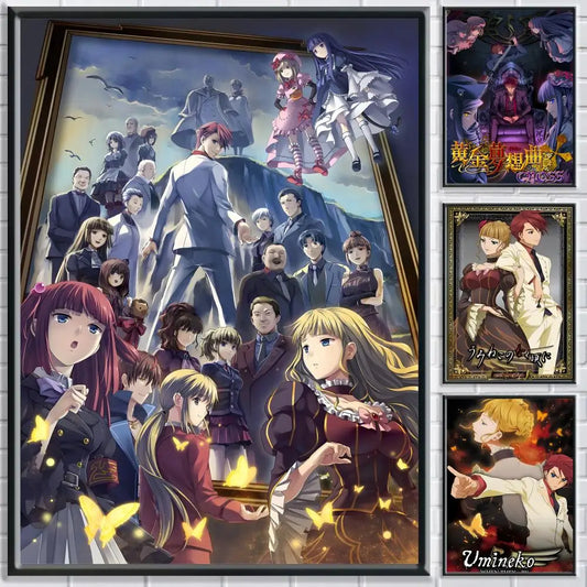 Umineko When They Cry Anime Poster – HD Self-Adhesive Wall Art Anime Wall Poster Peaceful Pleasures Health and Wellness