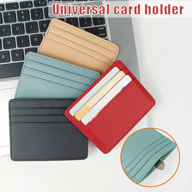 Travel-Ready PU Leather Card Holder Top Open Multi Card Slot Vintage Card Case Slim Wallet for Men and Women 8x10cm Peaceful Pleasures Health and Wellness