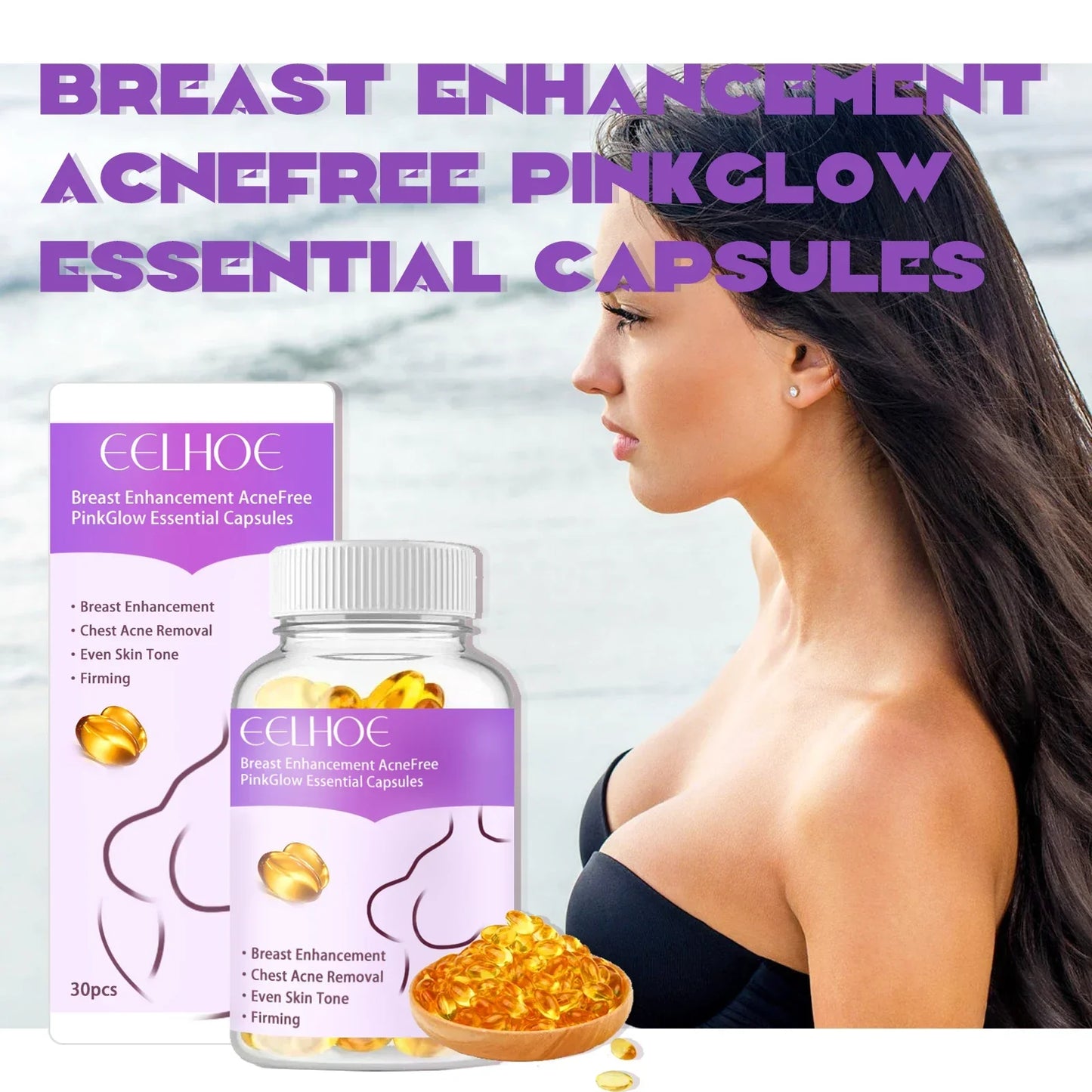 Breast Enhancement Oil Serum Breast Firming Tightening Massage 30PCS/Box Peaceful Pleasures Health and Wellness