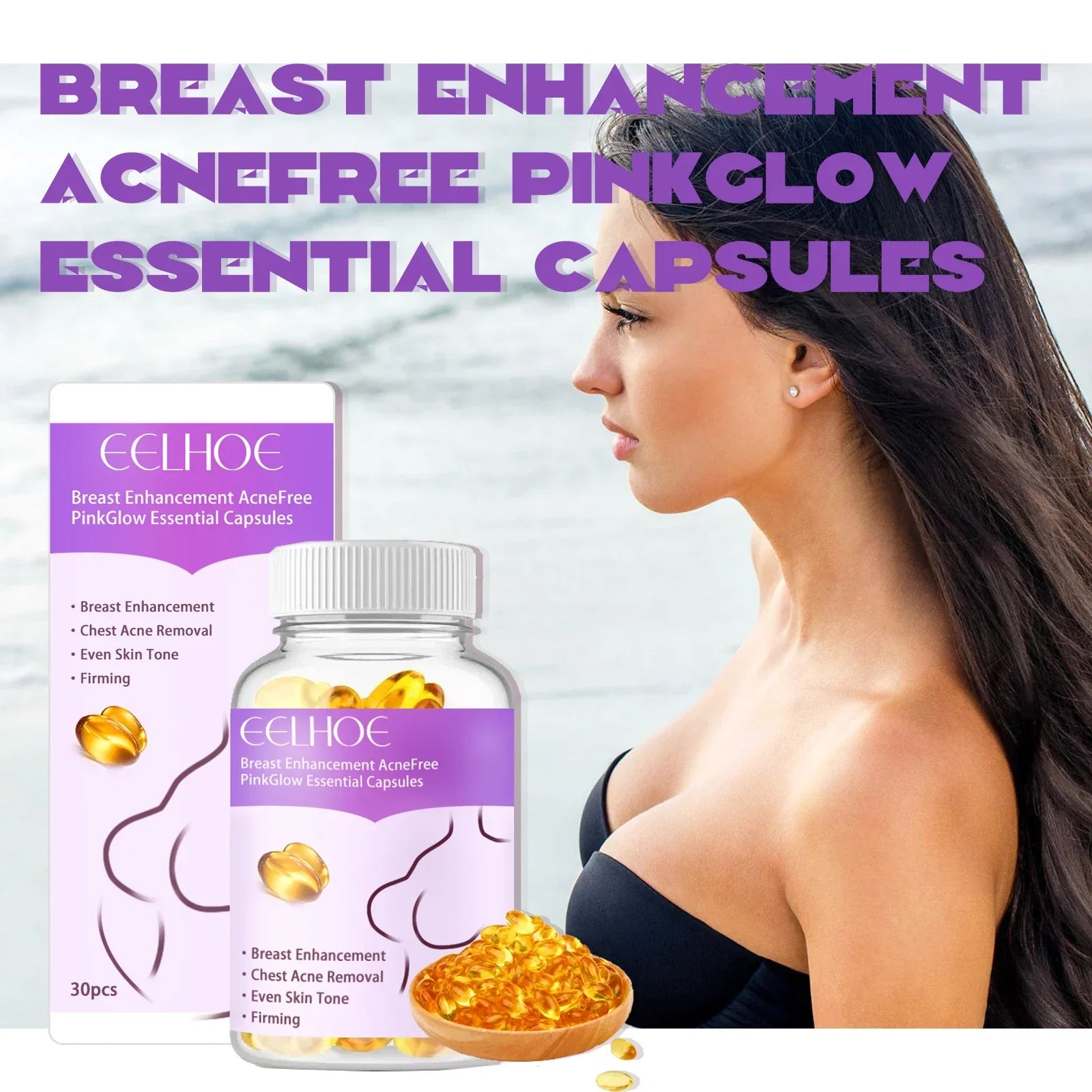 Breast Enhancement Oil Serum Breast Firming Tightening Massage 30PCS/Box Peaceful Pleasures Health and Wellness
