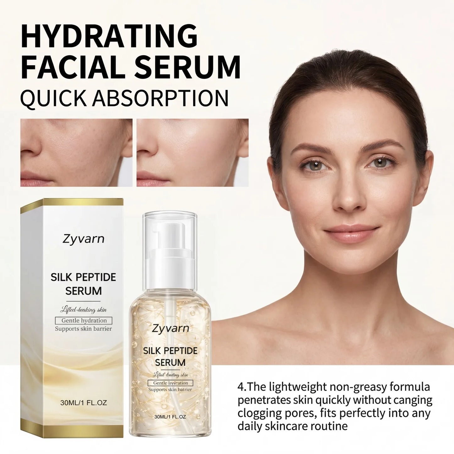 Copper Peptide Hydrating Face Serum – Firming & Glow 30ml