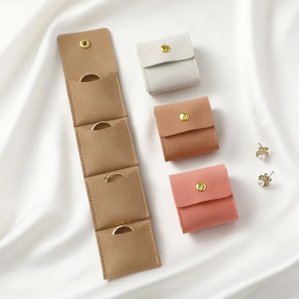 Portable Microfiber Jewelry Roll Organizer – Travel Storage Bag