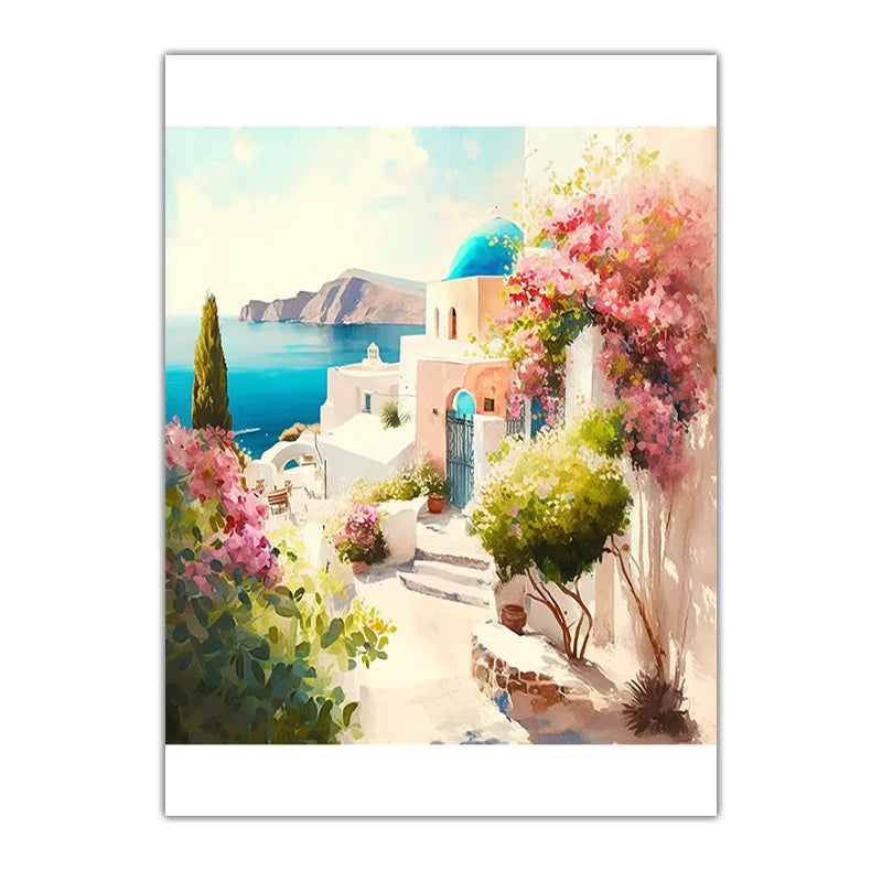 Coastal Scenery Nordic Canvas Wall Art – Beachy Room Decor Canvas Wall Art Peaceful Pleasures Health and Wellness 01 15x20cm No Frame China Mainland