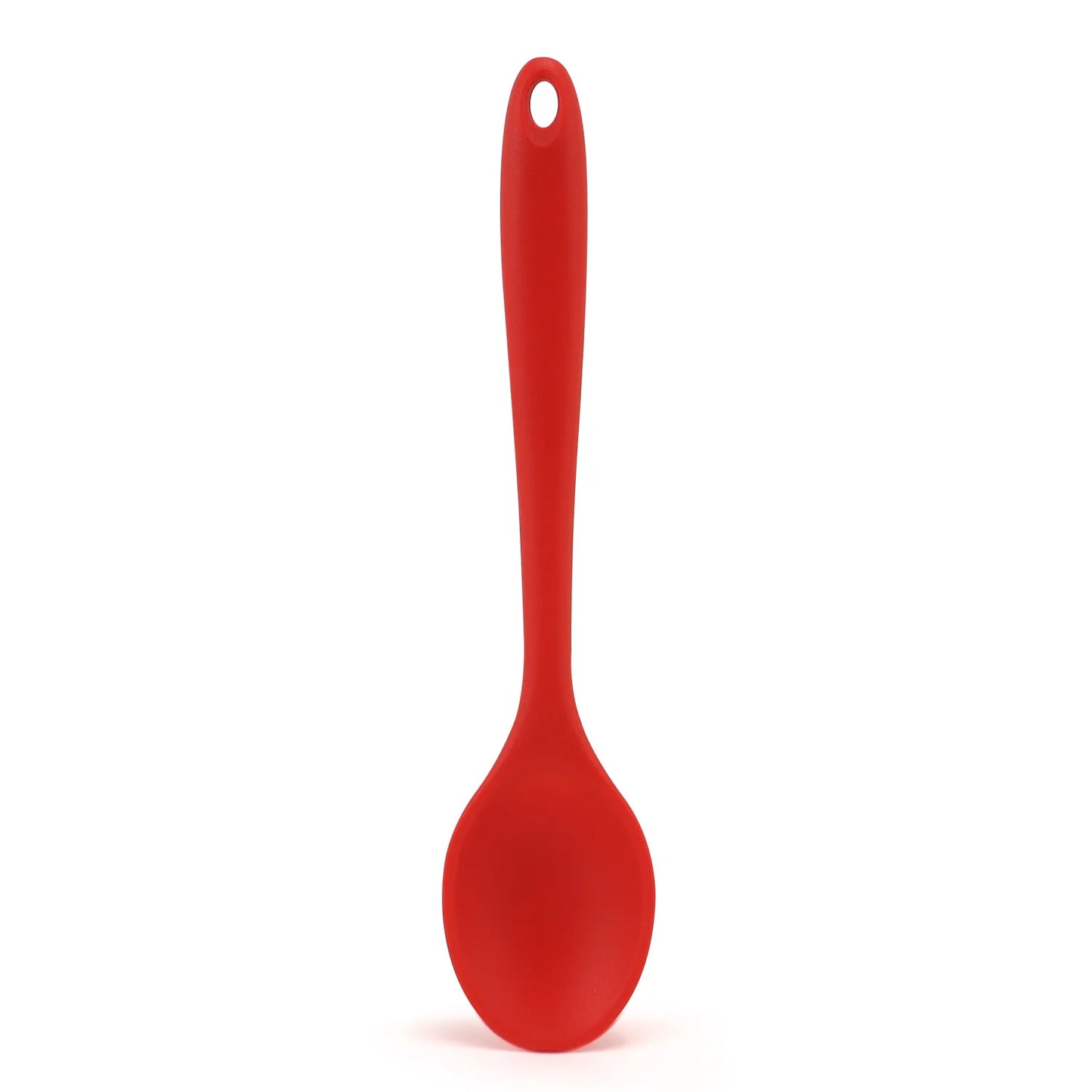 2026 New Silicone Spoon Mixing Soup Spoons Kitchen Mixing Ladle Cooking Utensils Kitchenware Tool for Stirring and Serving Peaceful Pleasures Health and Wellness Red