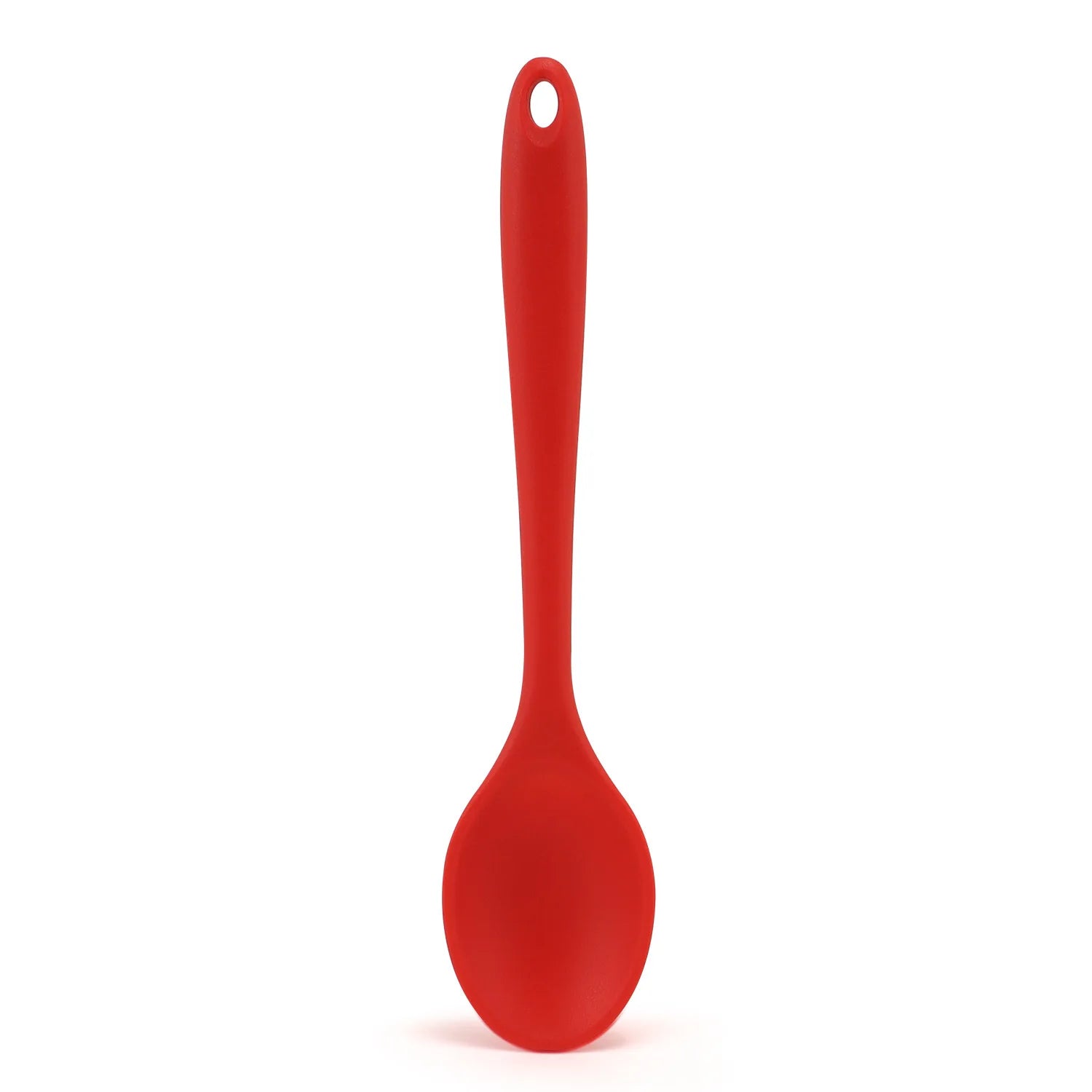 2026 New Silicone Spoon Mixing Soup Spoons Kitchen Mixing Ladle Cooking Utensils Kitchenware Tool for Stirring and Serving Peaceful Pleasures Health and Wellness Red