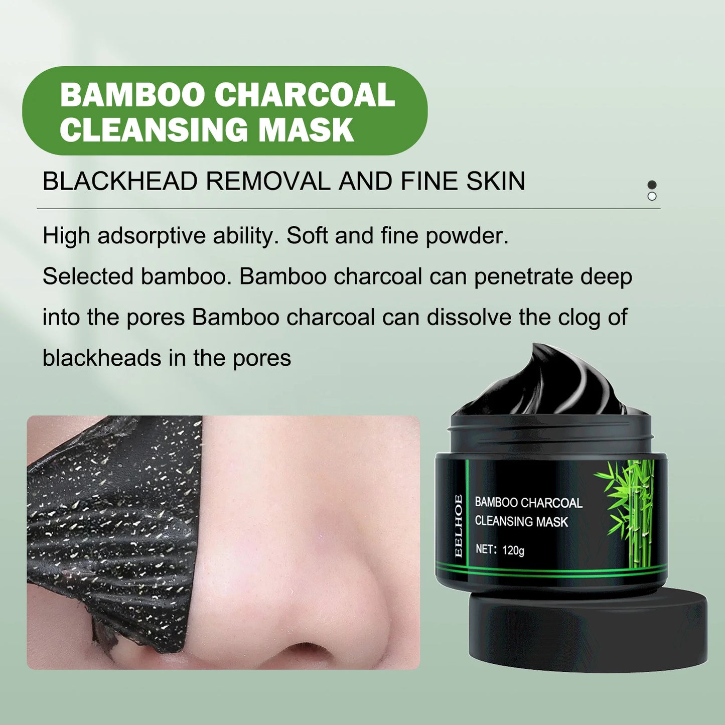 Bamboo Charcoal Blackhead Peel-Off Mask – Deep Pore Cleansing Peaceful Pleasures Health and Wellness