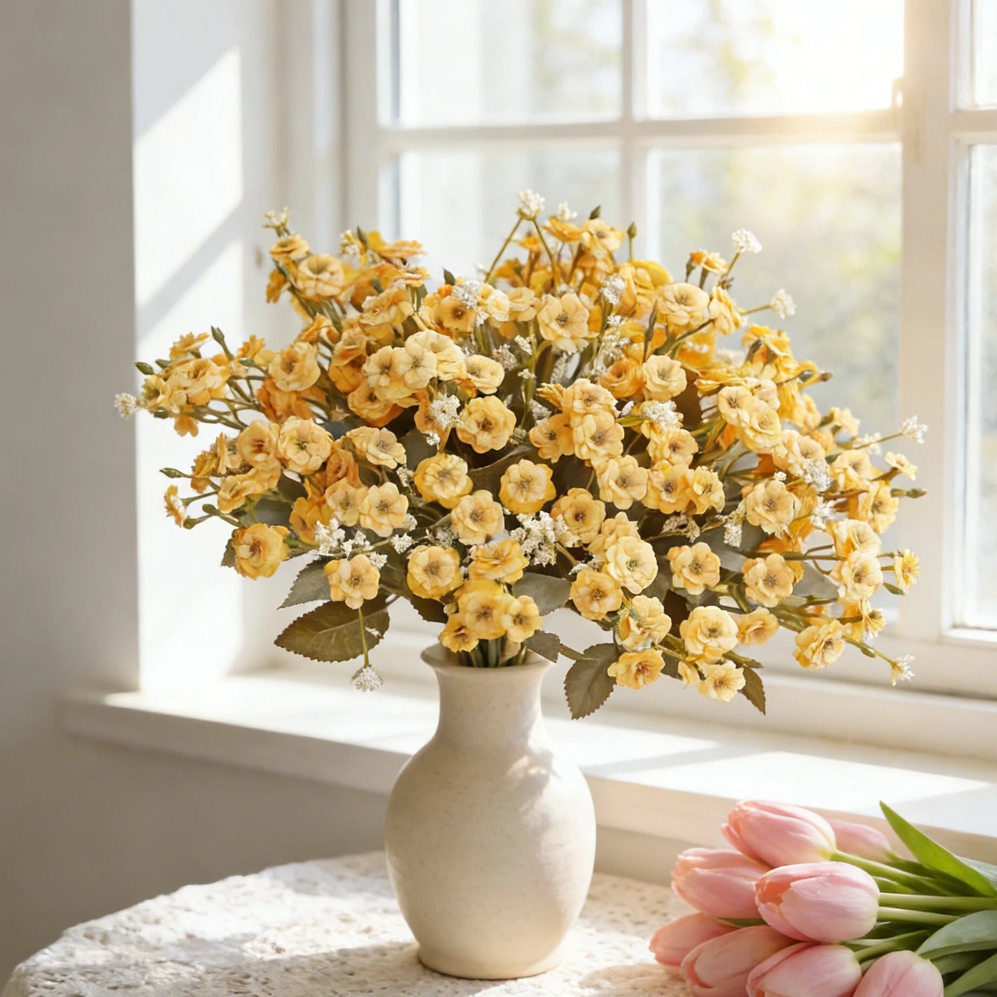 Silk Artificial Rose Bouquet for Wedding, Home & Garden Decor