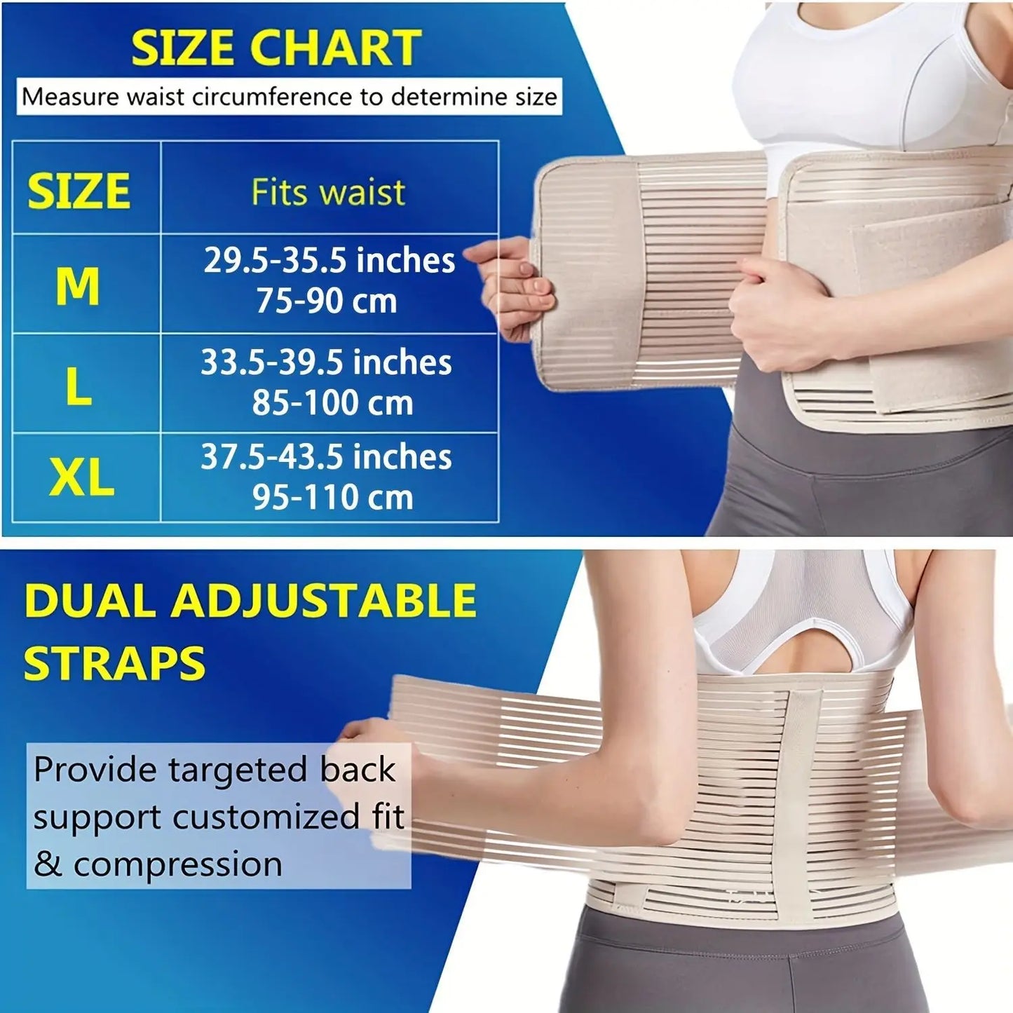 High Quality Abdominal Band Tummy Belt Abdominal Binder Post Surgery Girdle Belt Support Belt Compression Stomach Wrap Peaceful Pleasures Health and Wellness