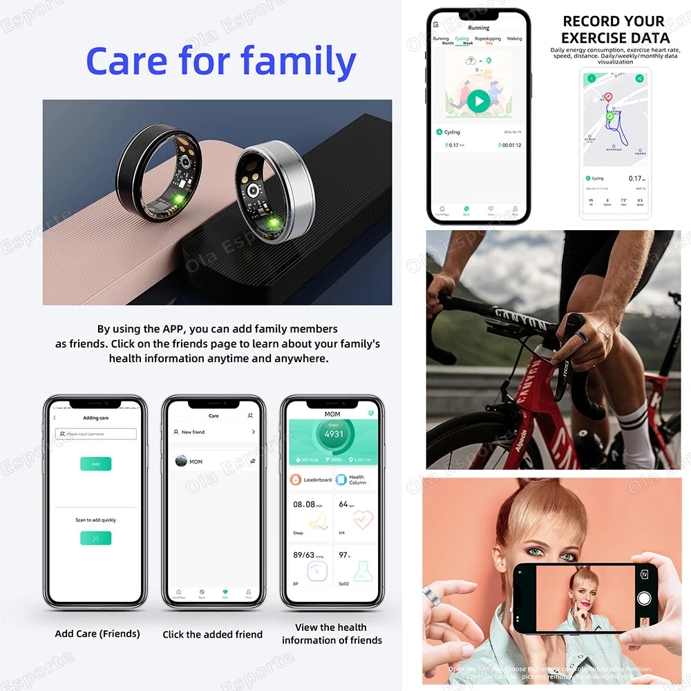 Smart Ring Fitness & Health Tracker | Heart Rate, SpO2, Sleep