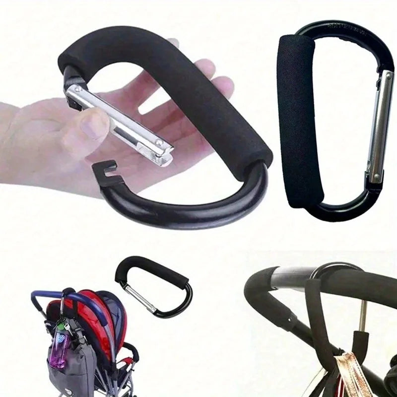 2-Pack Universal Baby Stroller Hooks – Bag Hanger Organizer