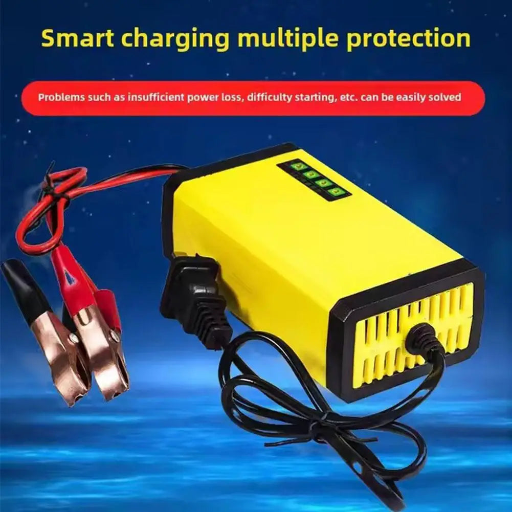 12V 2A Car Battery Charger Fast Charging Wet Dry-Lead Acid Battery LED Display Motorcycle Truck Battery Charger Peaceful Pleasures Health and Wellness