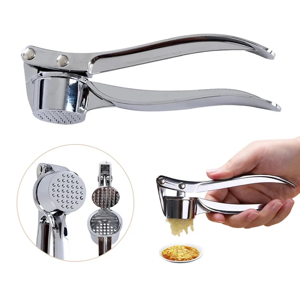 Stainless Steel Garlic Press Crusher & Mincer | Manual Tool