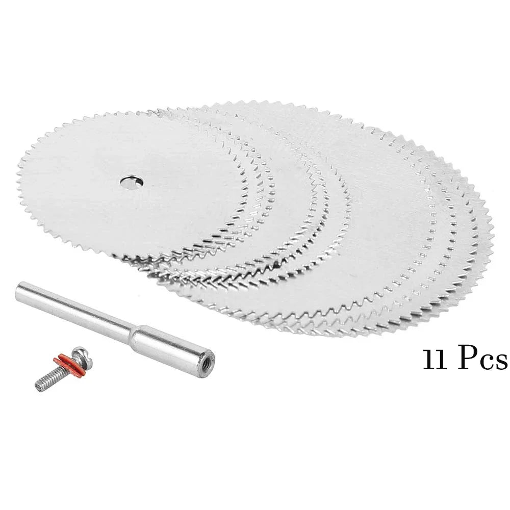 11 Pcs Mini Circular Saw Blade Set Precision Woodworking Cutting Disc with 1 Rod 22mm 25mm 32mm for Cutting Wood Metal Peaceful Pleasures Health and Wellness 11 Pcs