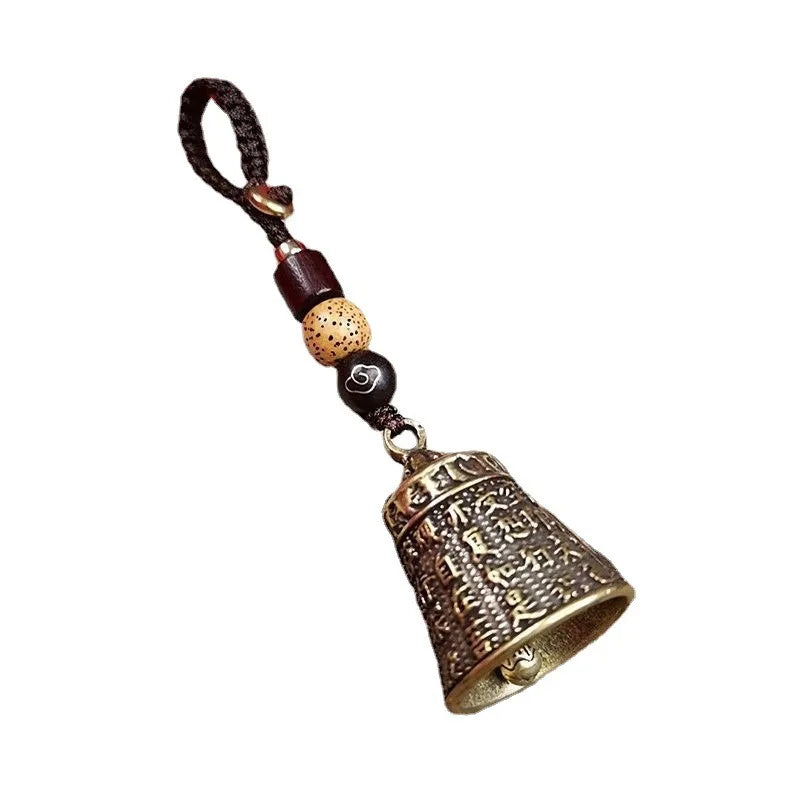 Brass Handicraft Die-casting Scripture Bell Car Button Wind Tibetan